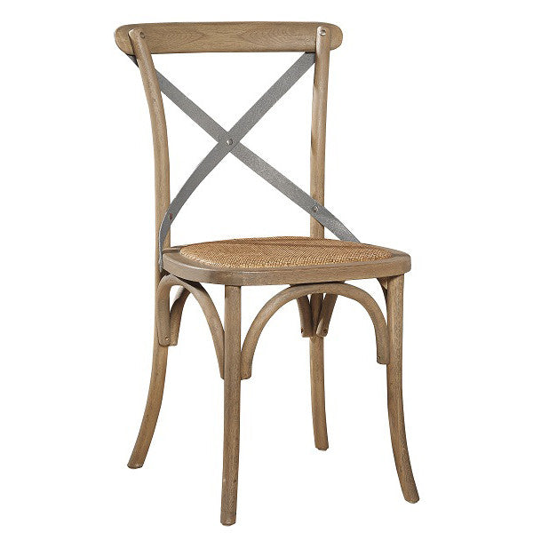 Orleans Bentwood Side Chair — Driftwood / Metal Back
