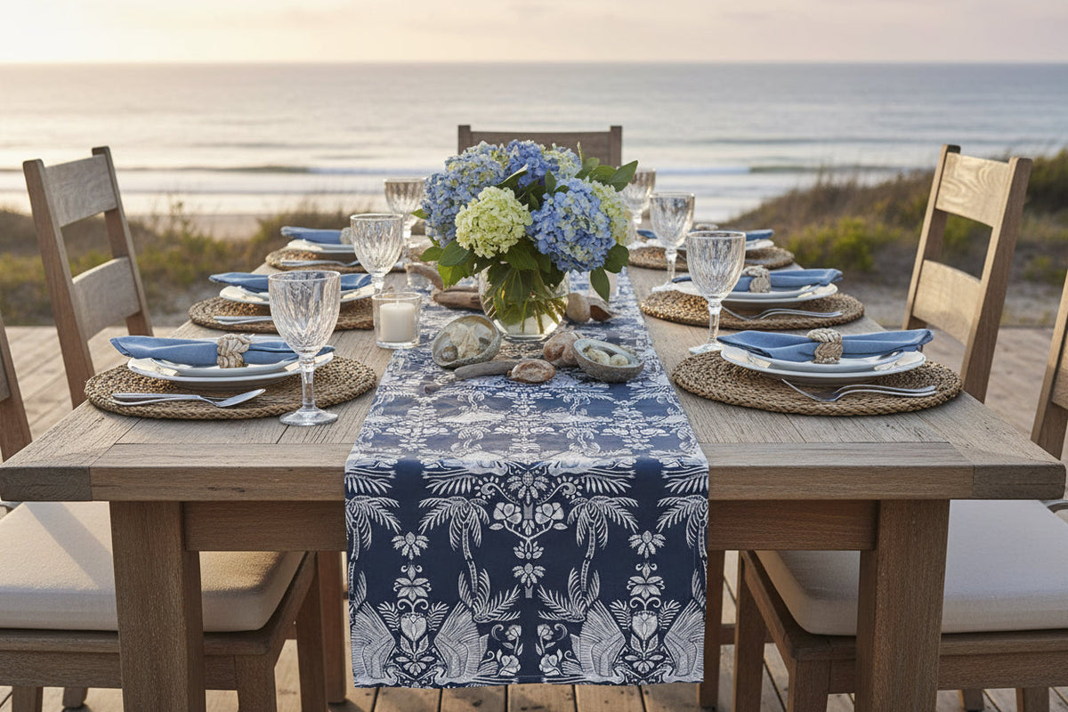 Palm & Heron Reversible Table Runner — photo 1