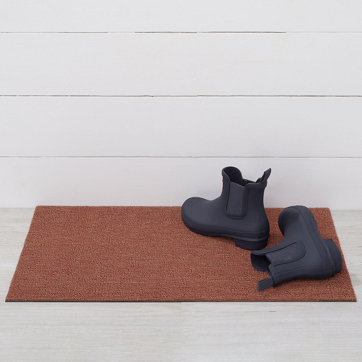Heathered Shag Mats - Burnt Coral