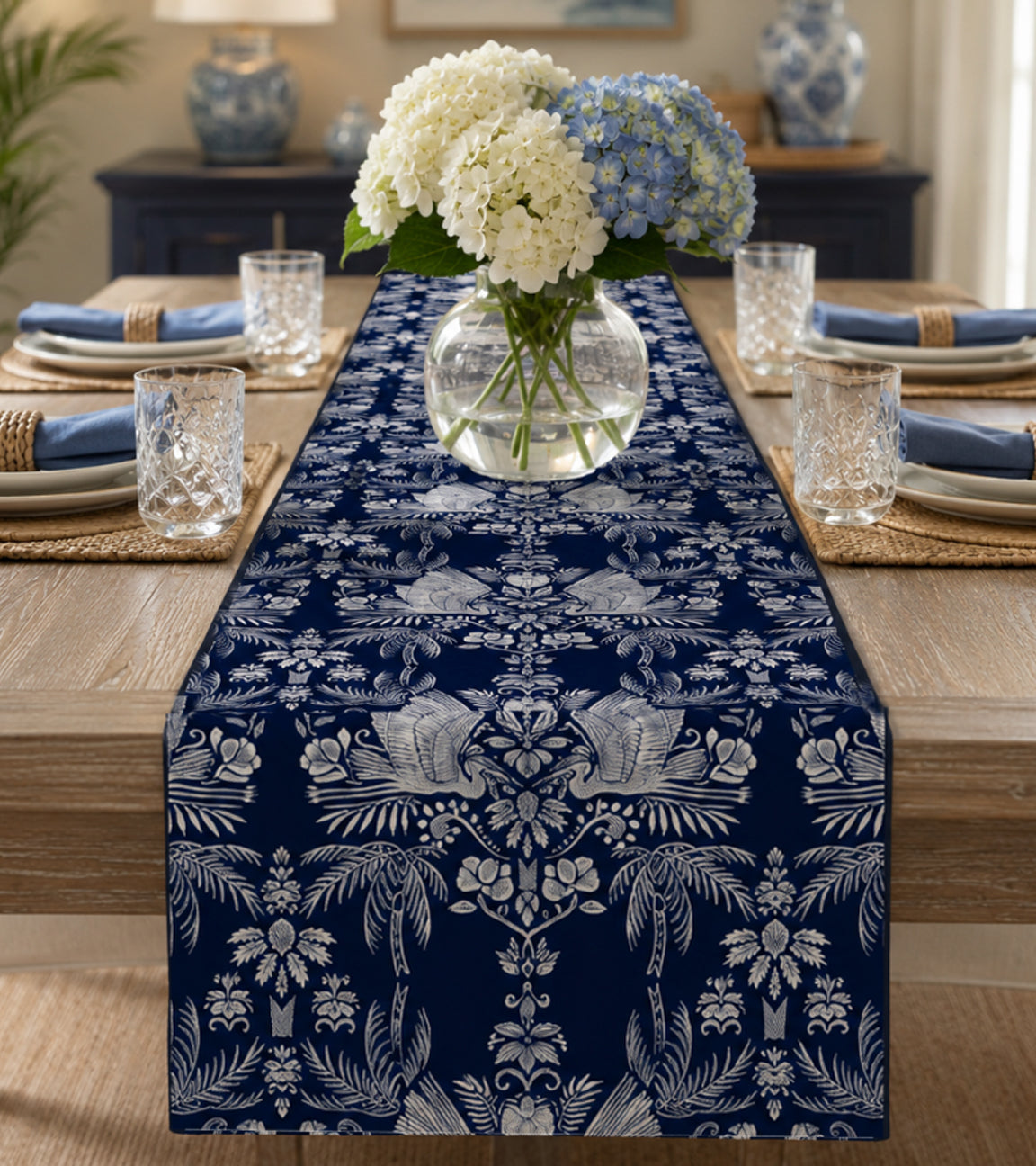 Palm & Heron Reversible Table Runner — photo 2