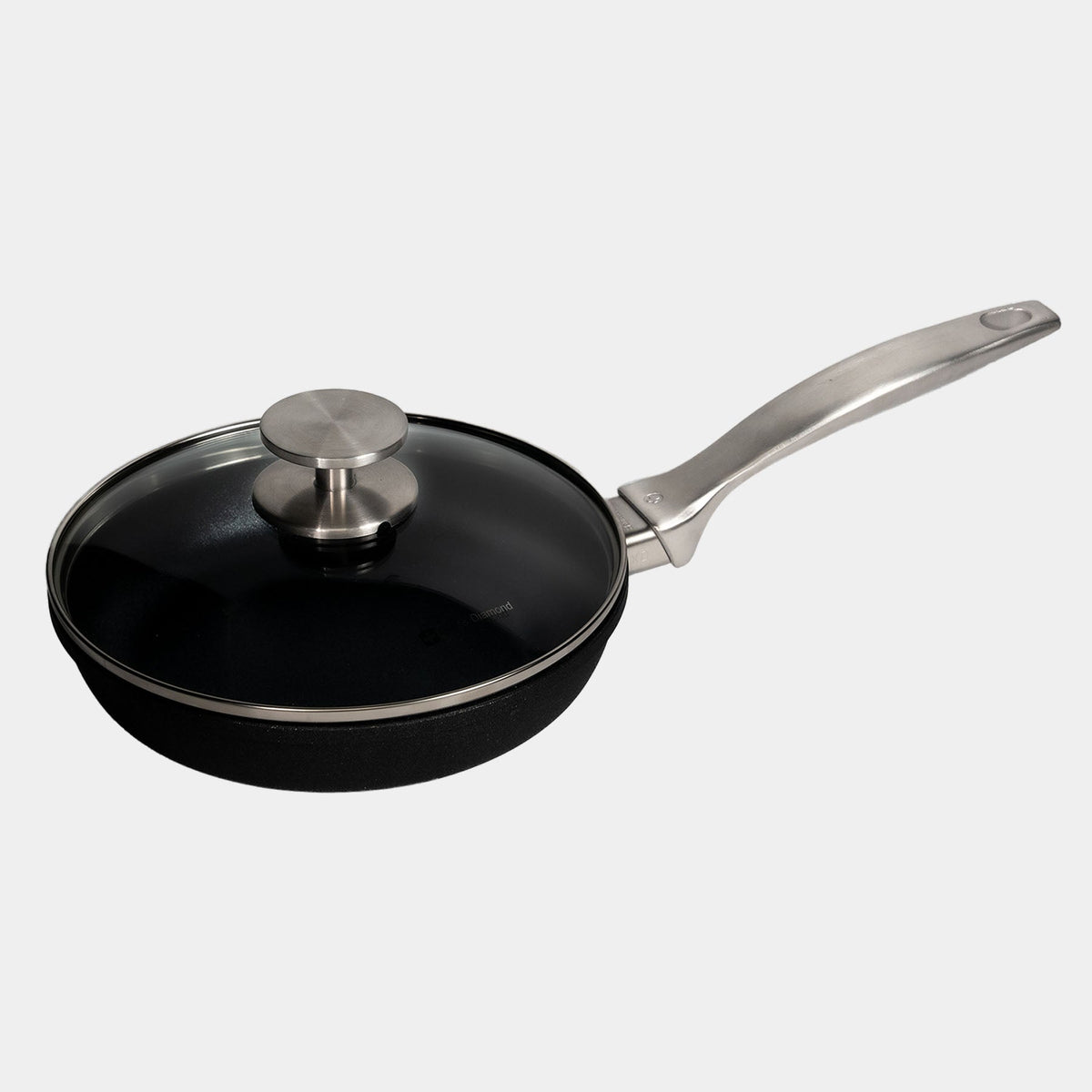 Swiss Diamond CXD DOU Ceramic Nonstick Fry Pan with Glass Lid — 8"