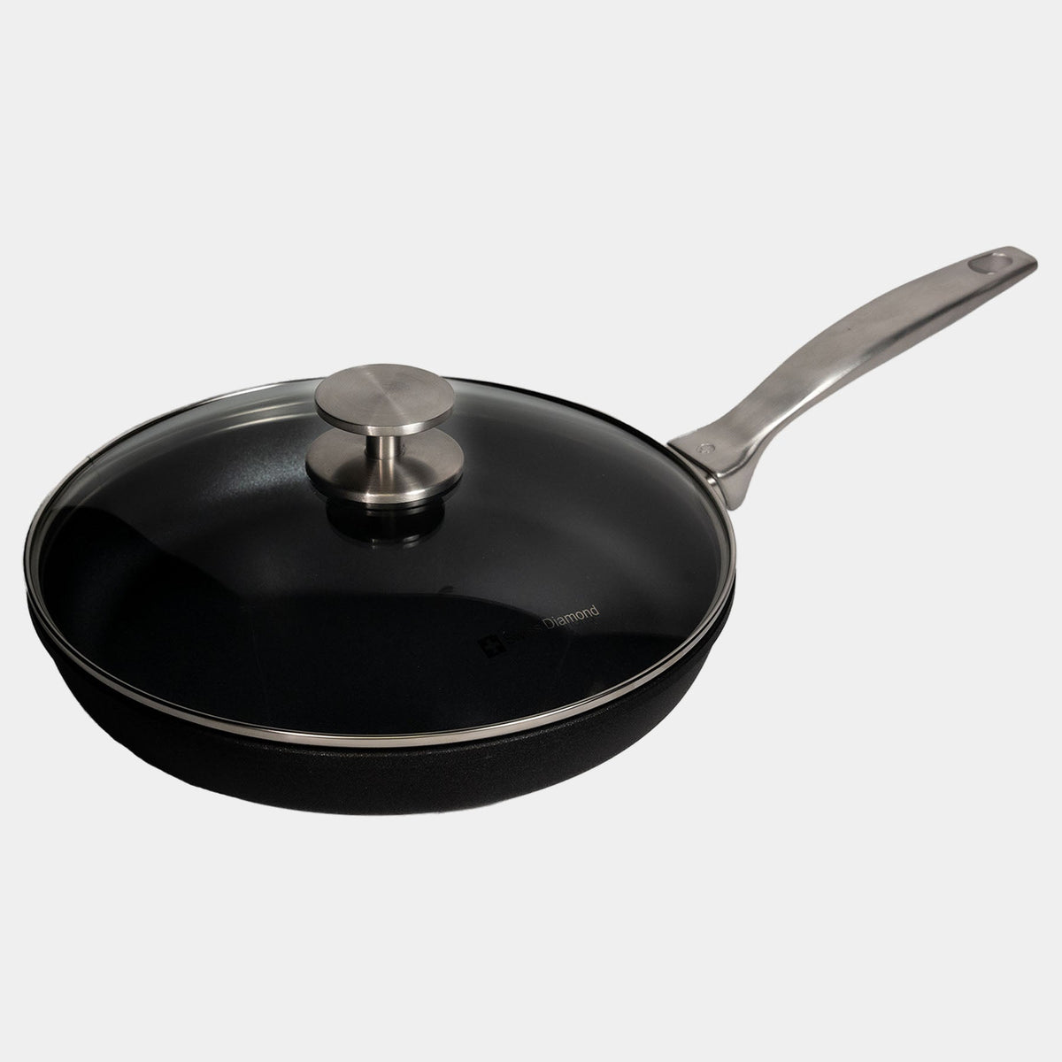 Swiss Diamond CXD DOU Ceramic Nonstick Fry Pan with Glass Lid — 10.25"