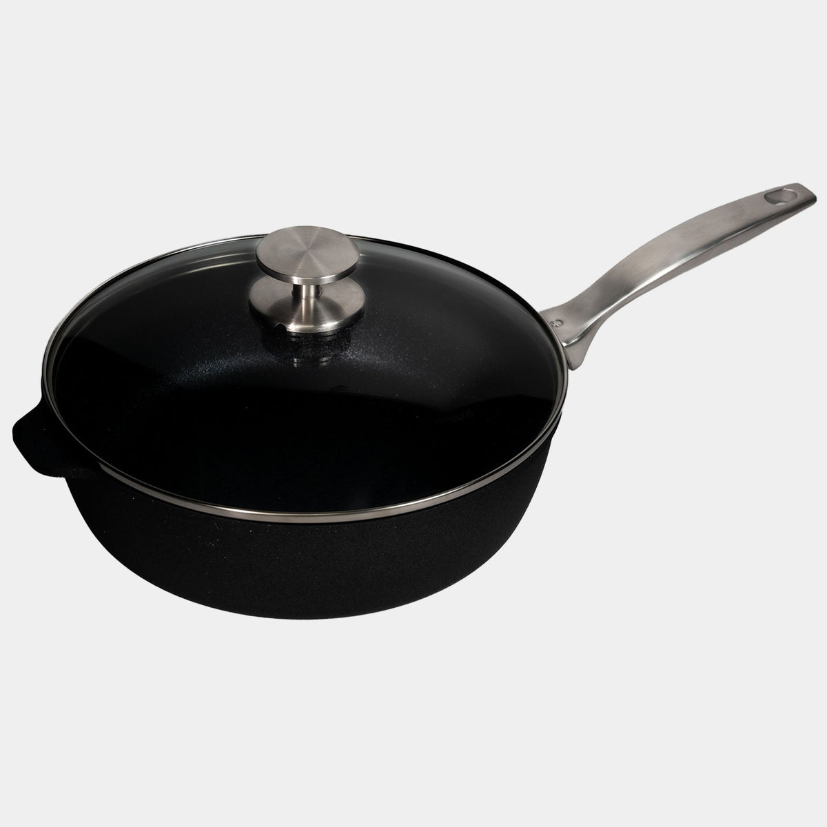 Swiss Diamond CXD DOU Ceramic Nonstick Saute Pan with Glass Lid — 3.8 qt