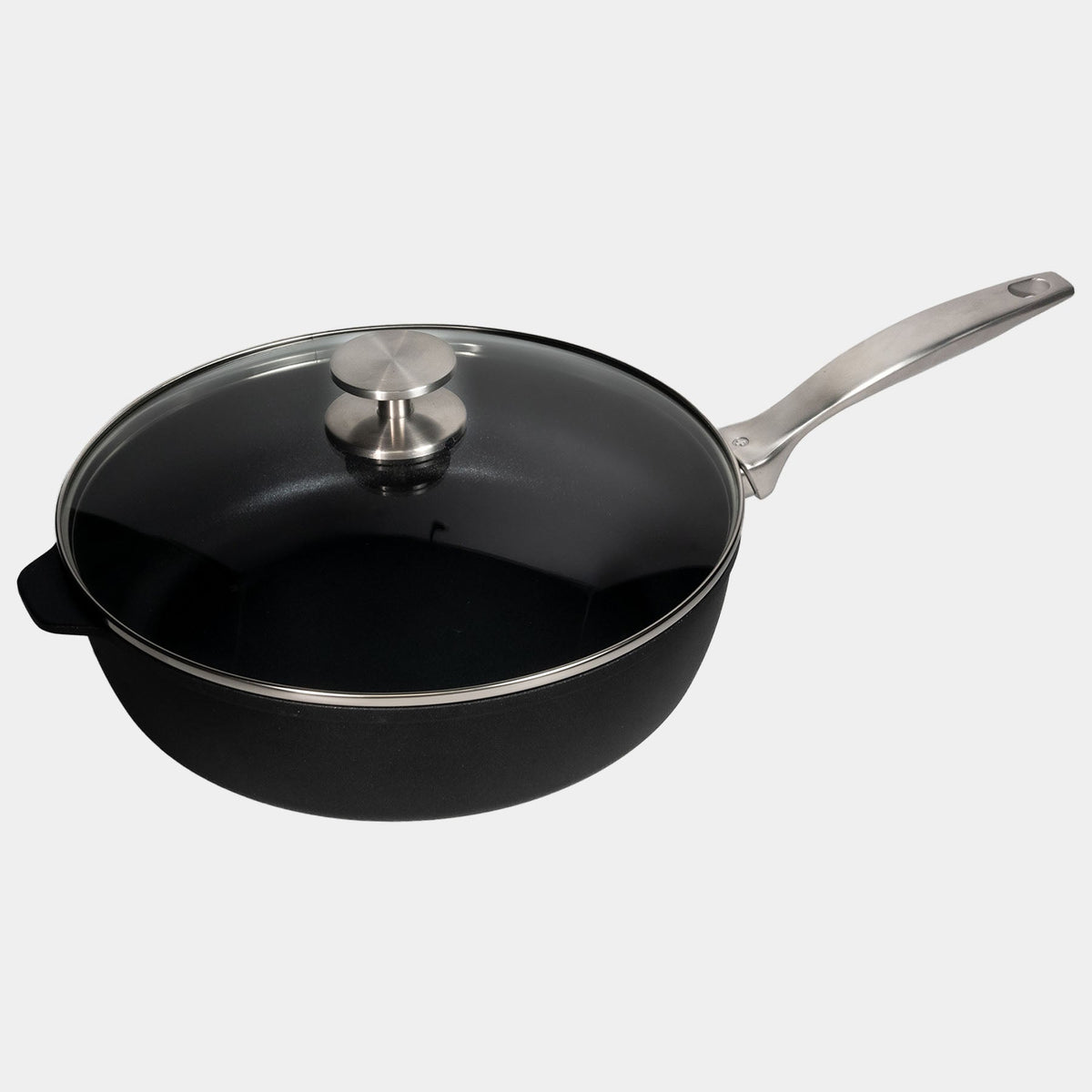 Swiss Diamond CXD DOU Ceramic Nonstick Saute Pan with Glass Lid — 4.3 qt