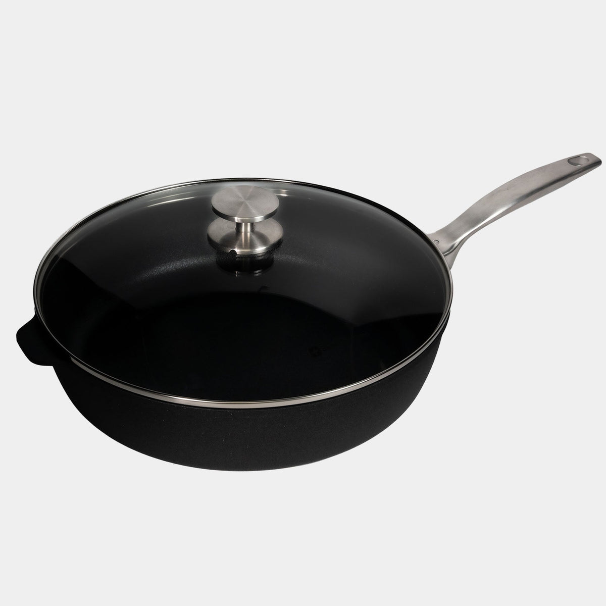 Swiss Diamond CXD DOU Ceramic Nonstick Saute Pan with Glass Lid — 5.8 qt