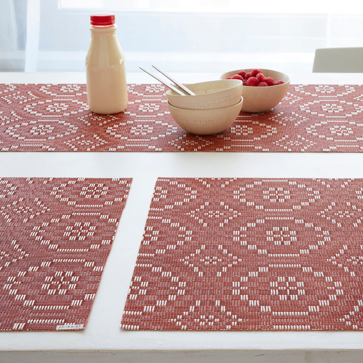 Overshot Table Runners - Paprika