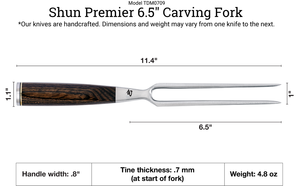 Shun Premier Blonde 2-Piece Carving Set — Walnut