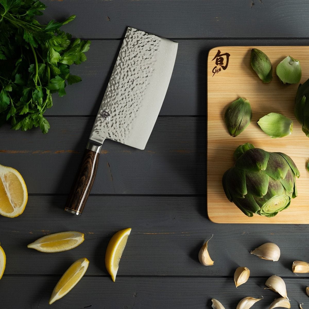 Shun Premier 7” Vegetable Cleaver — Walnut