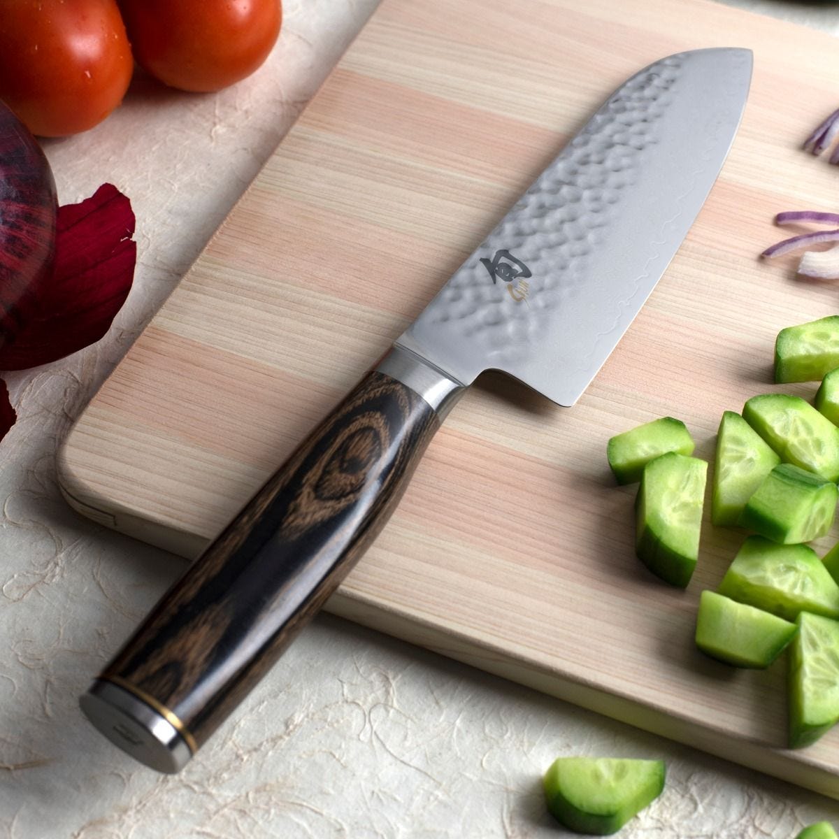 Shun Premier Blonde 5.5" Santoku — Walnut