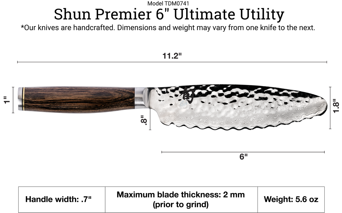 Shun Premier 6" Ultimate Utility Knife — Walnut