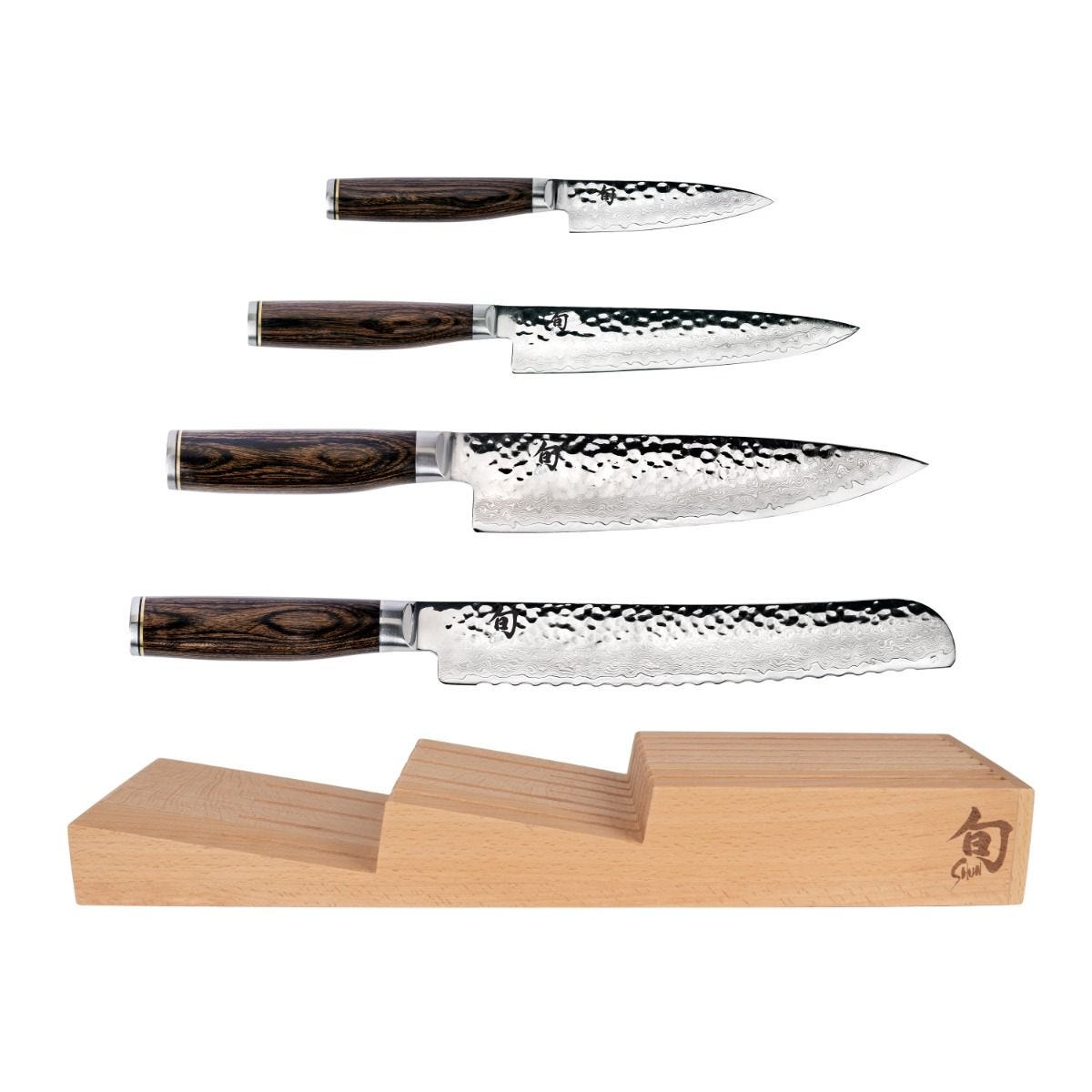 Shun Premier Blonde 5-Piece In-Drawer Set — Walnut