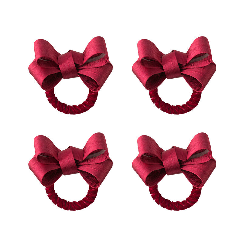 Tuxedo Napkin Ring Ruby Set / 4
