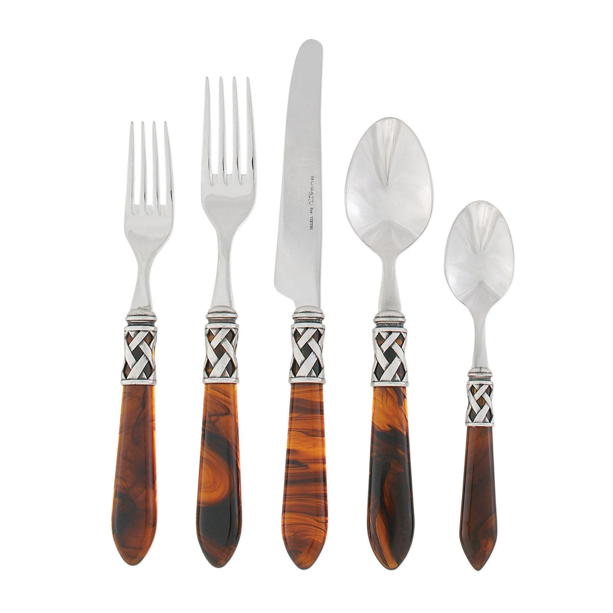 Aladdin Antique Tortoiseshell Five-Piece Place Setting Tortoiseshell