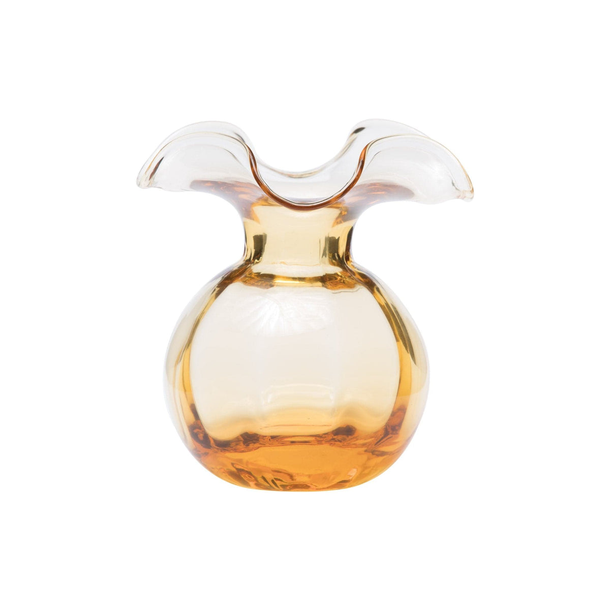 Hibiscus Glass Bud Vase Amber