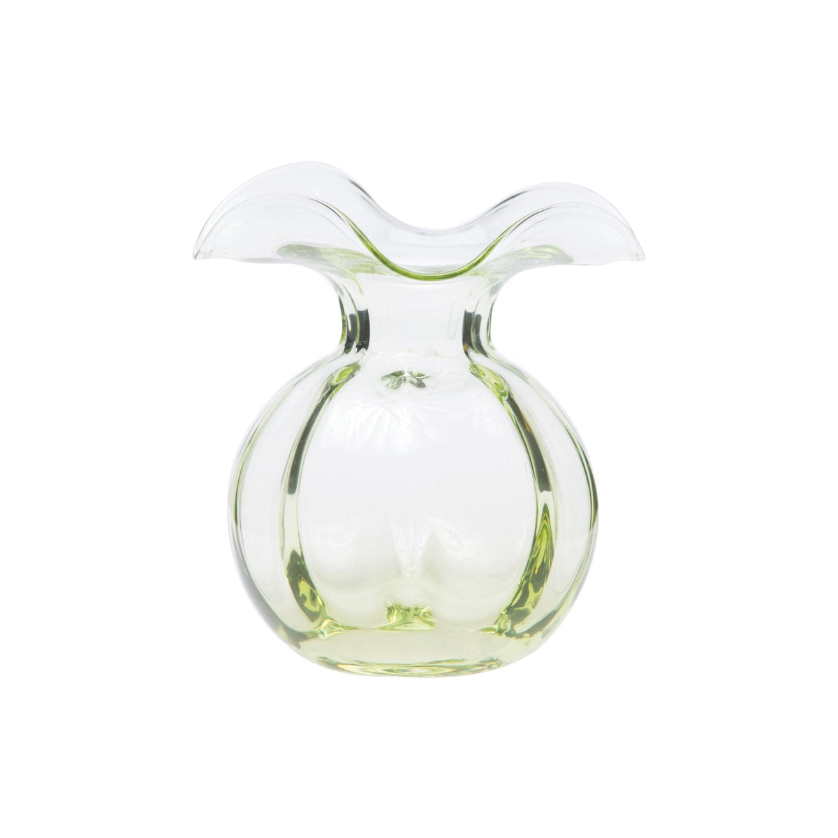 Hibiscus Glass Bud Vase Green