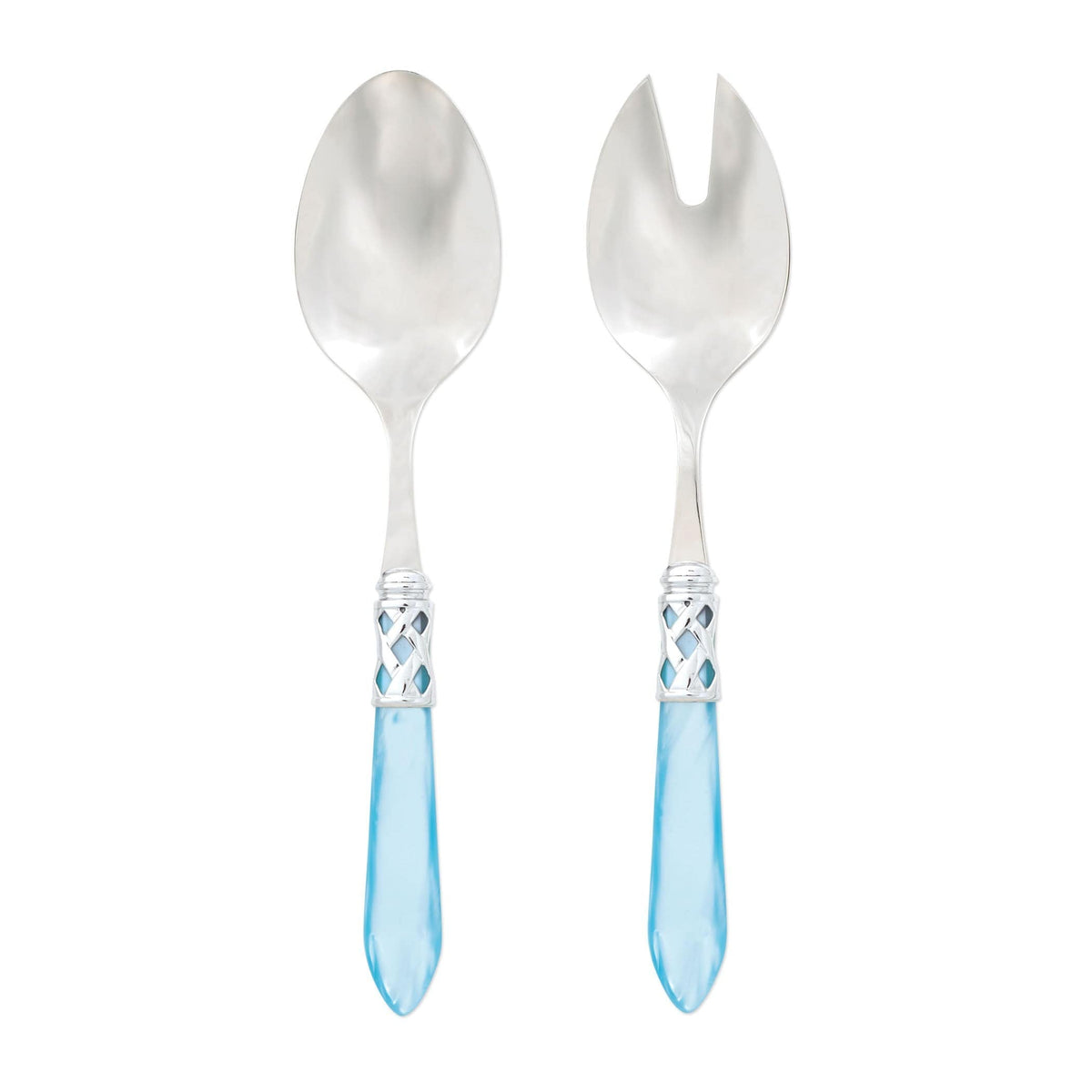 Aladdin Brilliant Salad Server Set Light Blue