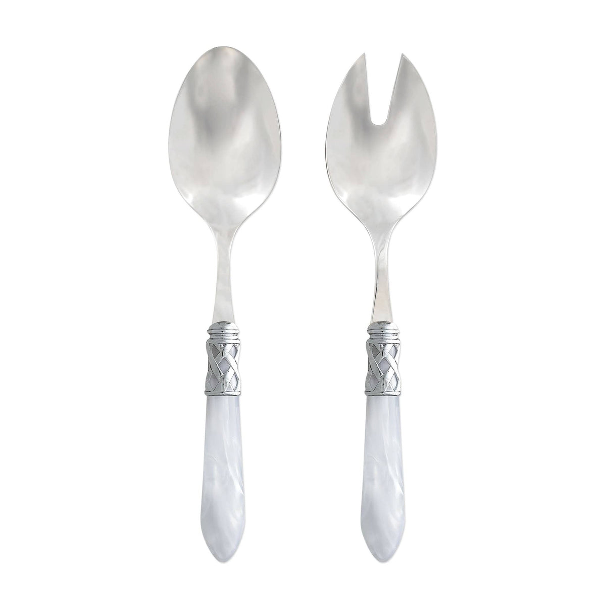Aladdin Brilliant Salad Server Set White