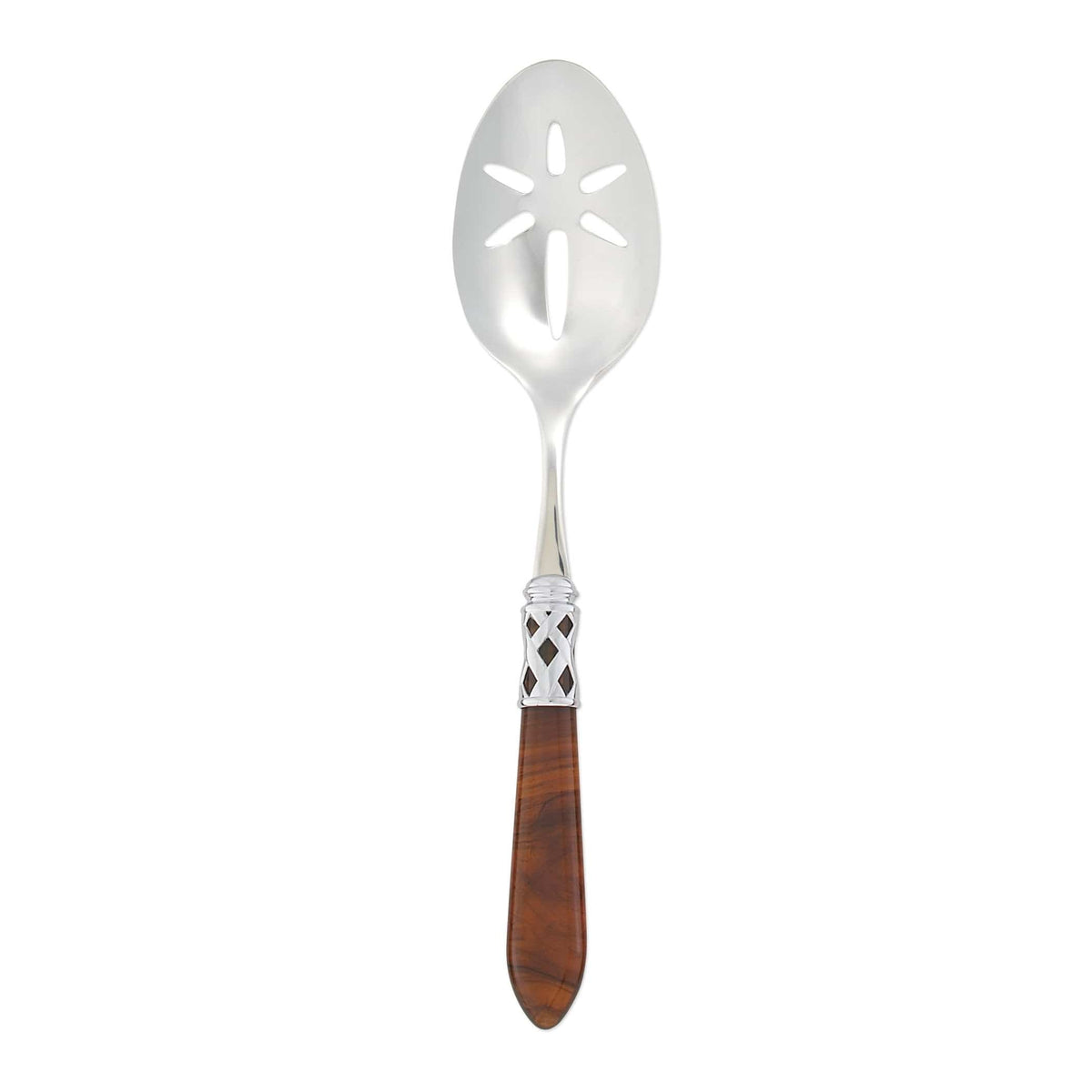 Aladdin Brilliant Slotted Serving Spoon Tortoiseshell
