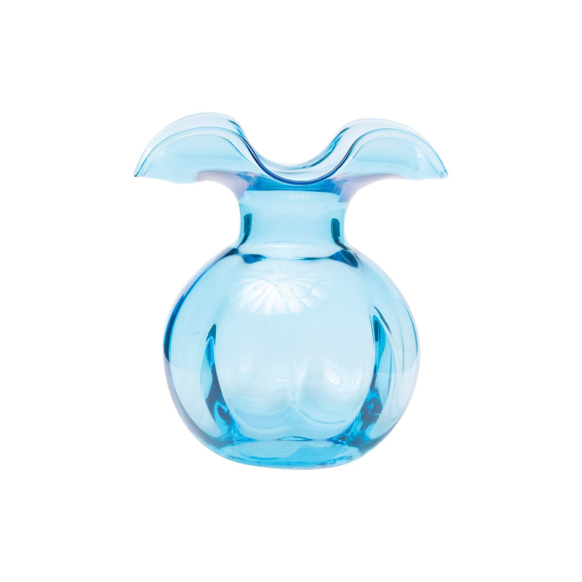 Hibiscus Glass Bud Vase Aqua