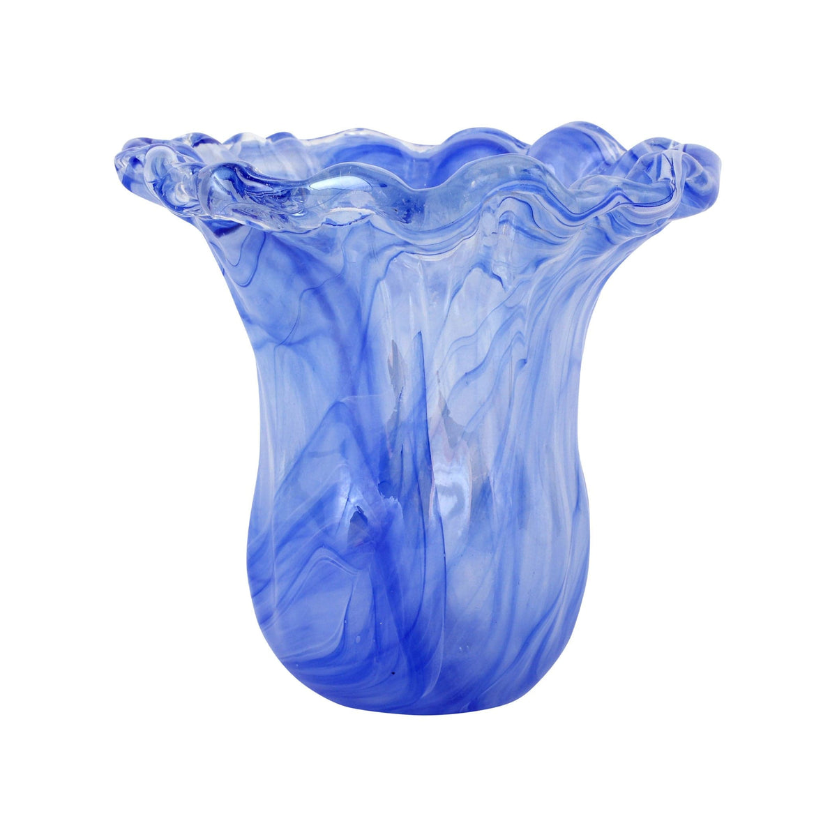 Onda Glass Cobalt Small Tulip Vase