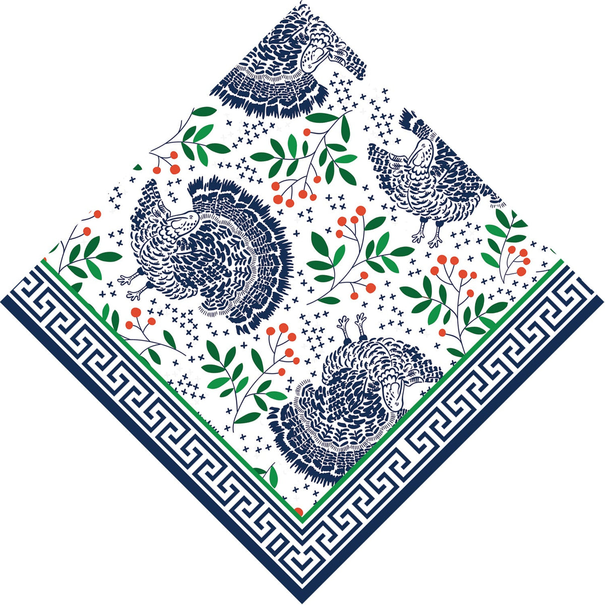 Paper Cocktail Napkins | Turkey Toile