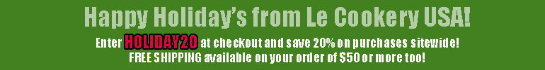 Le Cook Holiday Sale Header Le Cook Holiday Sale Header