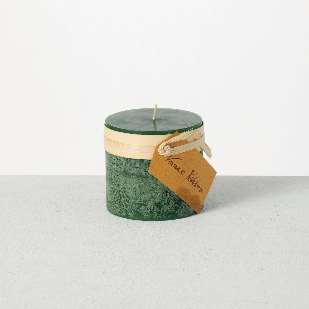 Green Timber Pillar Candle