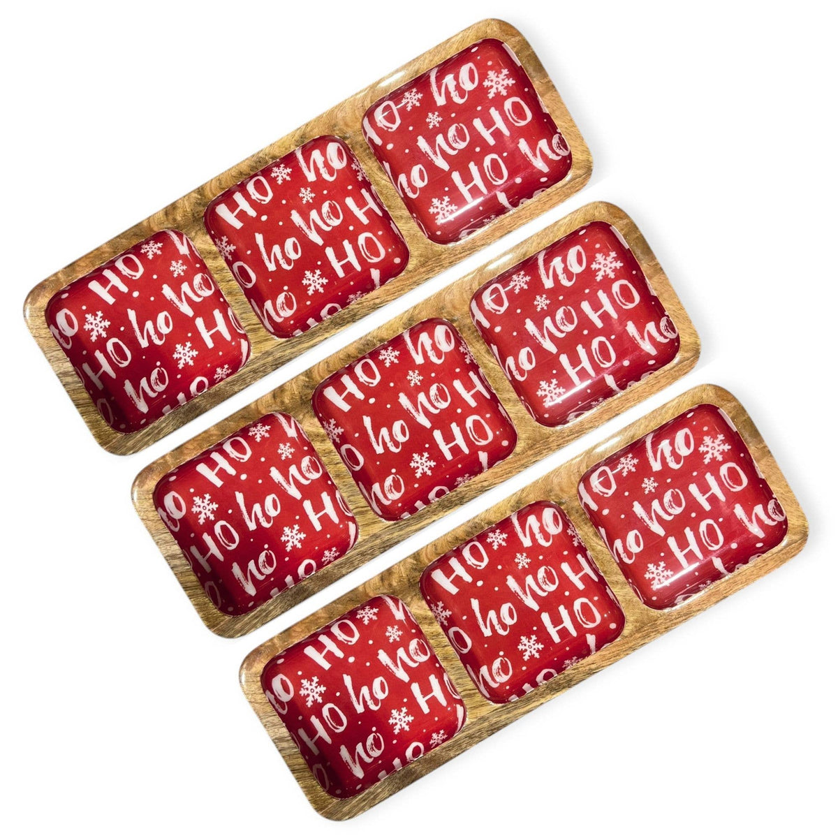 Ho Ho Ho Compartment Tray (case of 3) H-96
