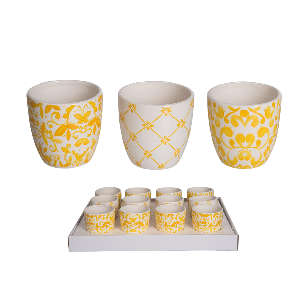 Mini Indigo Citrus Planters Set of 12 Spring Decor DS