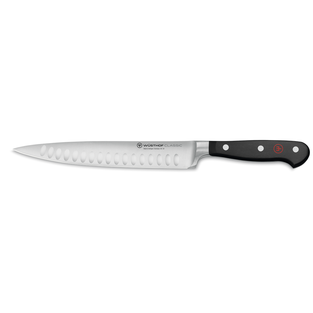 Wusthof Classic 8" Hollow Edge Carving Knife — Black