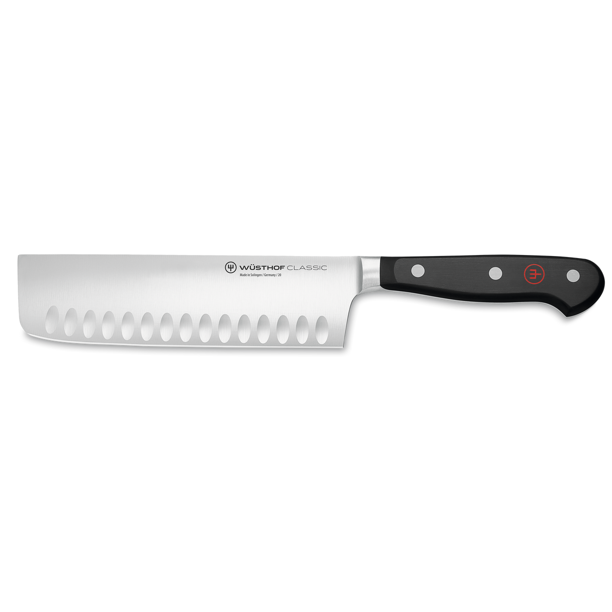 Wusthof Classic 7" Hollow Edge Nakiri — Black