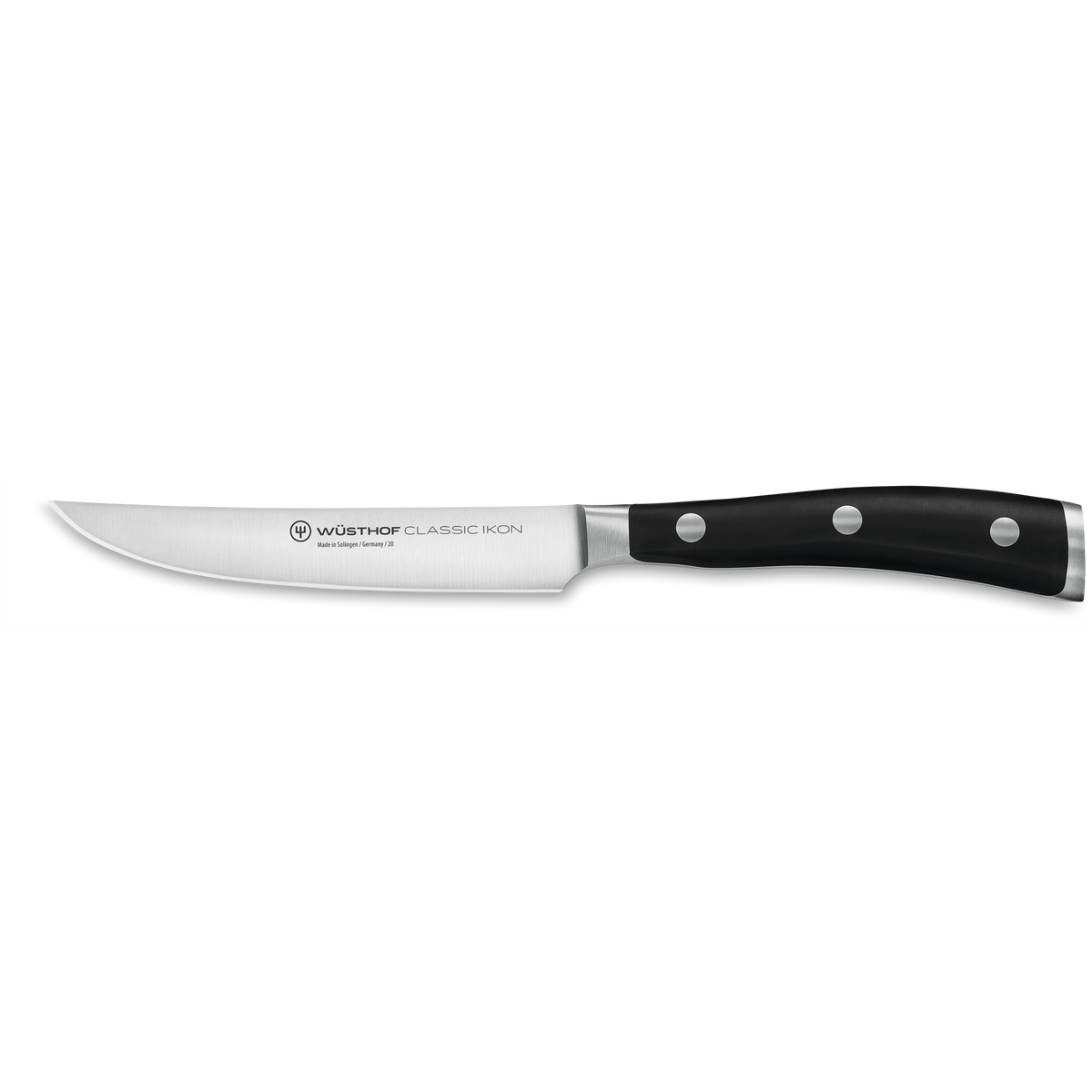 Wusthof Classic Ikon 4 1/2" Steak Knife — Black