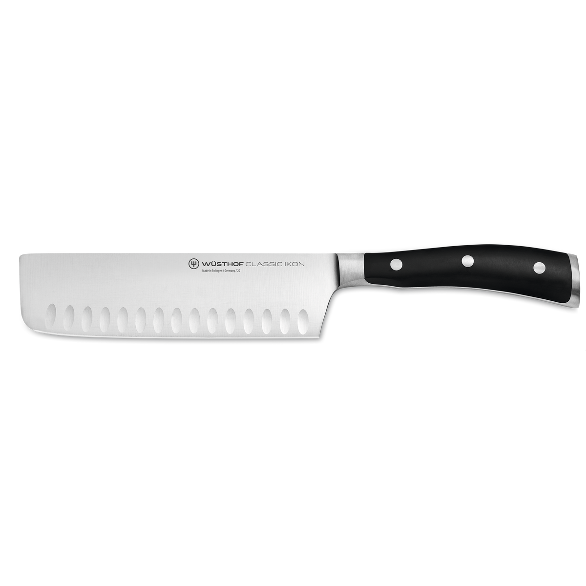 Wusthof Classic Ikon 7" Hollow Edge Nakiri — Black