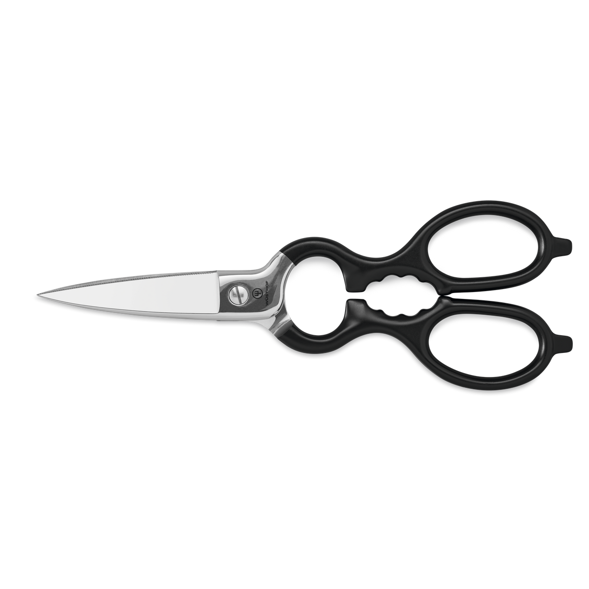 Wusthof Stainless Kitchen Shears with Synthetic Grips — Black