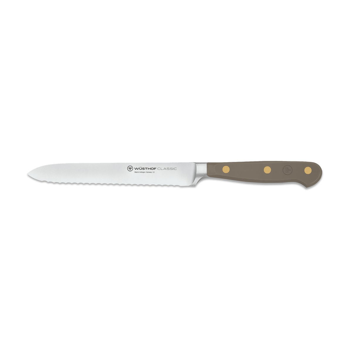 Wusthof Classic 5" Serrated Utility Knife — Black