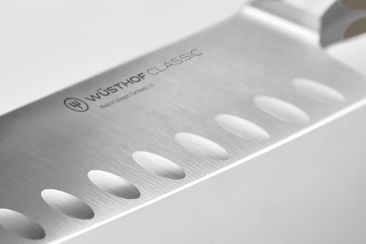 Wusthof Classic 7" Hollow Edge Santoku — Black