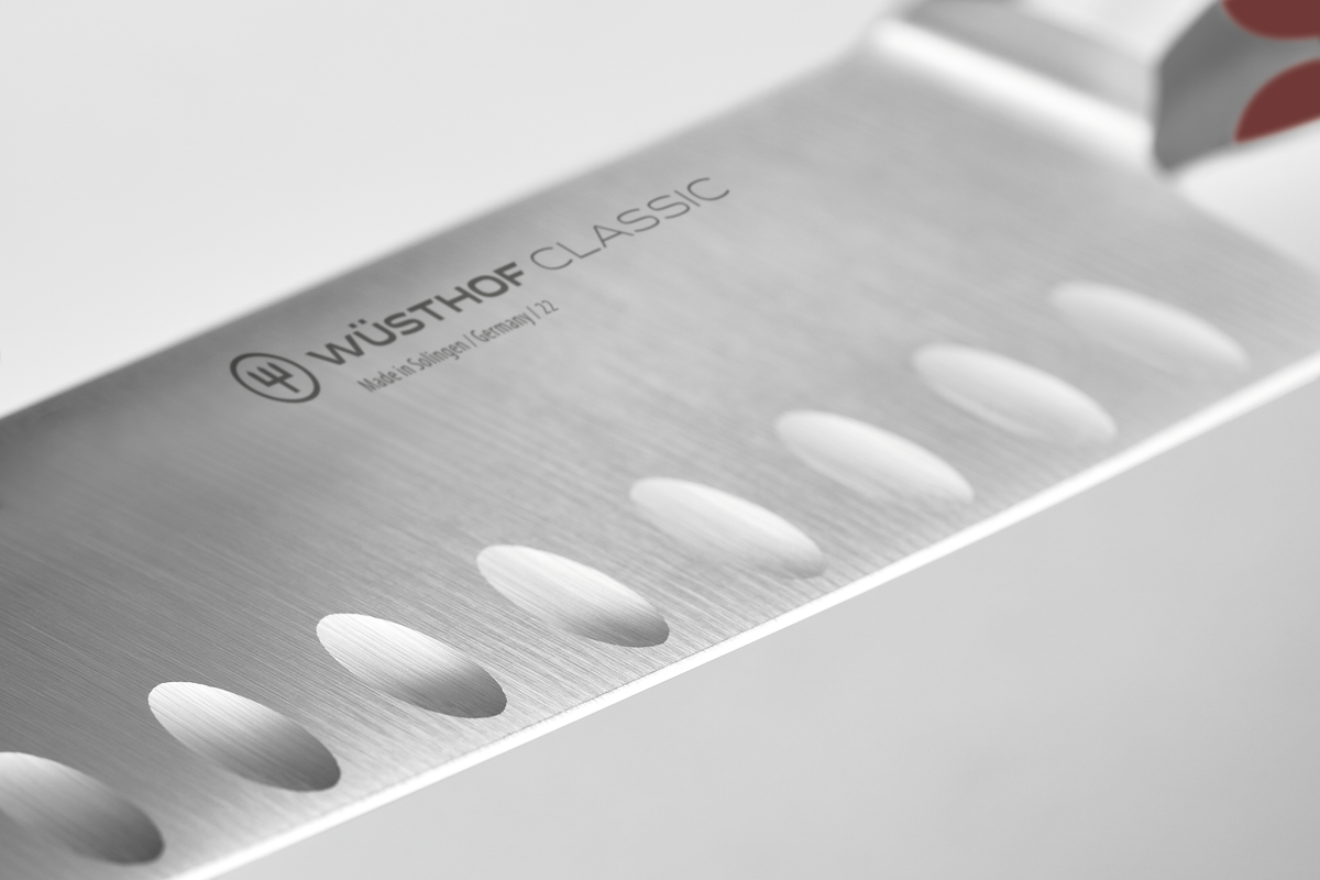 Wusthof Classic 7" Hollow Edge Santoku — Black