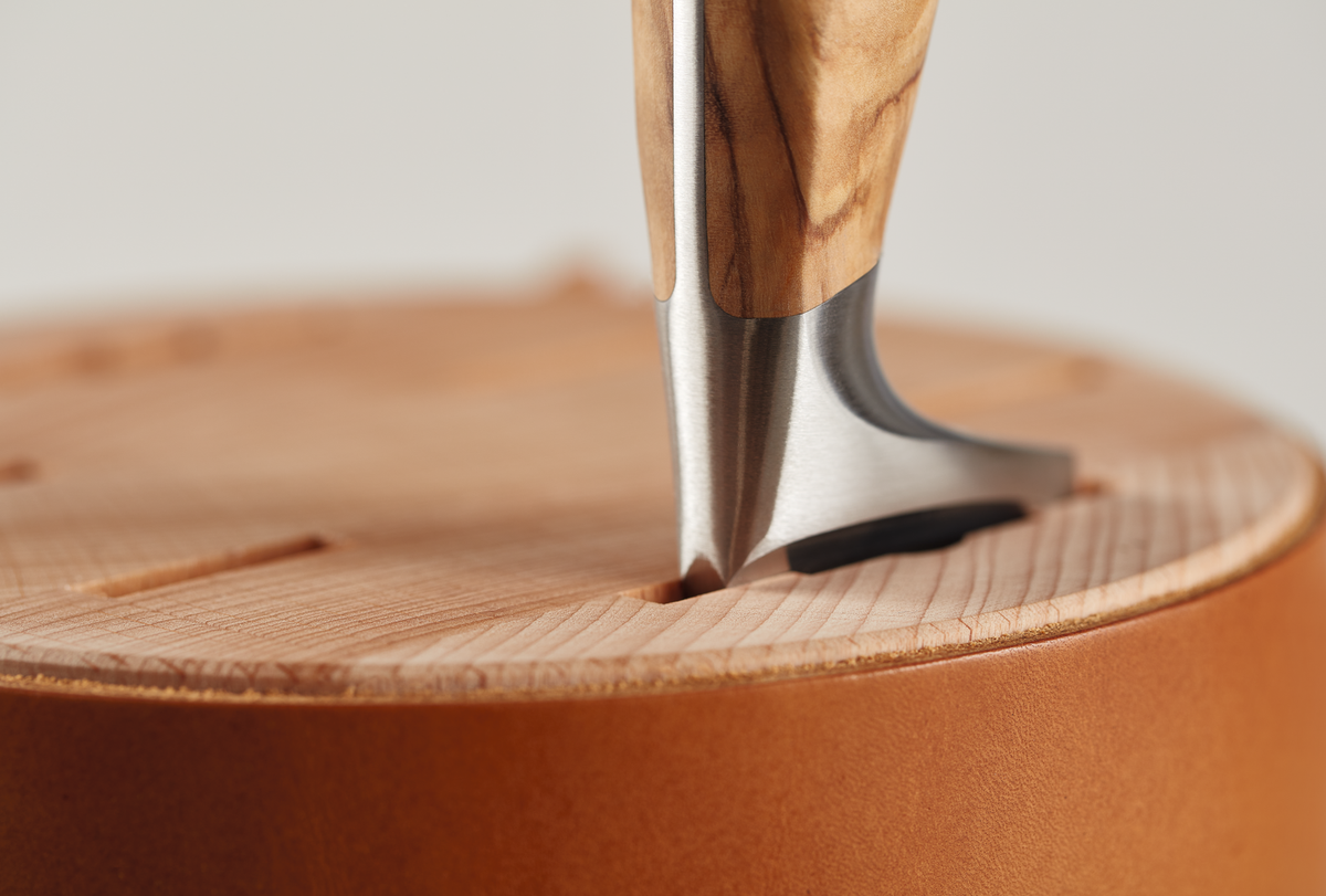 Wusthof Villa 6-Slot Knife Block — Leather