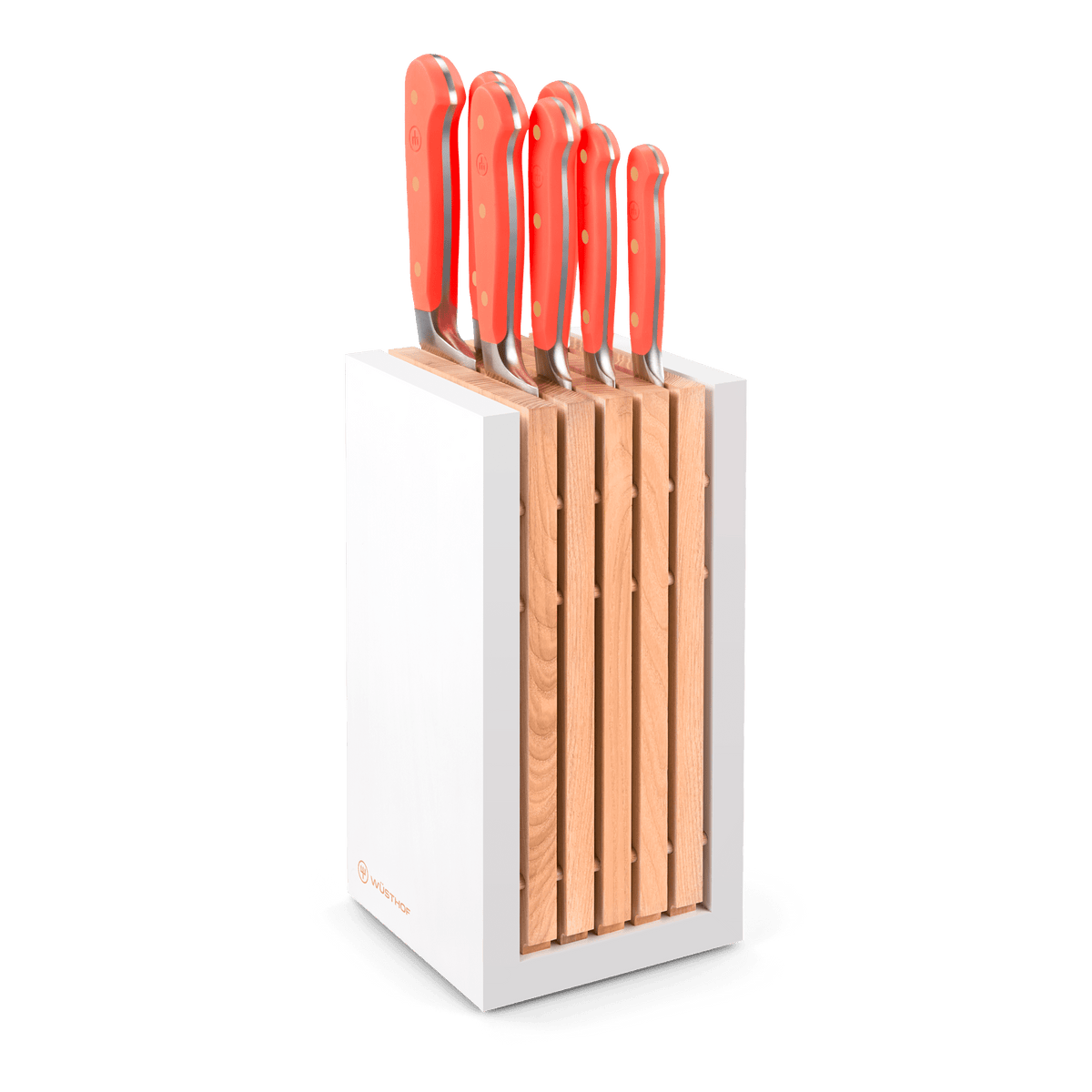 Wusthof Classic 8-Piece Designer Knife Block Set — Coral Peach