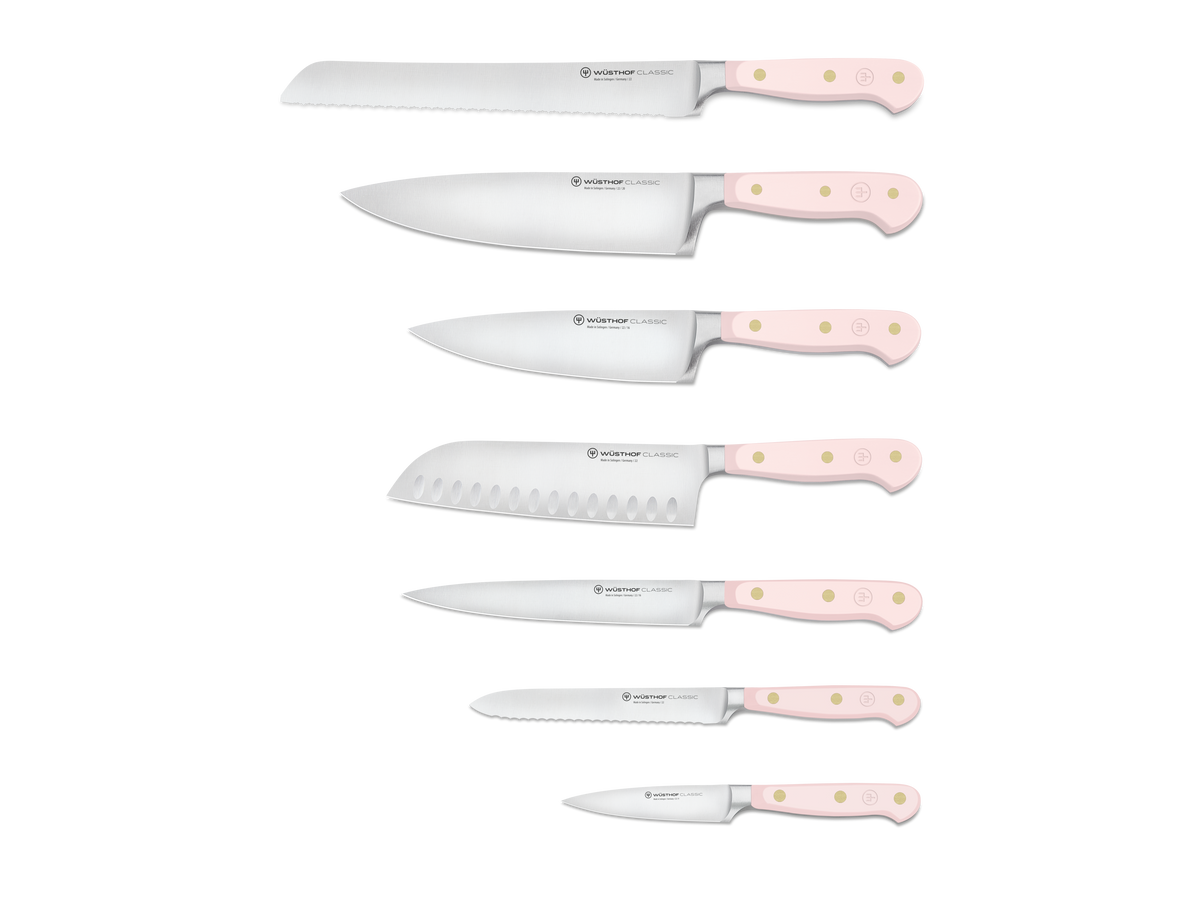 Wusthof Classic 8-Piece Designer Knife Block Set — Coral Peach