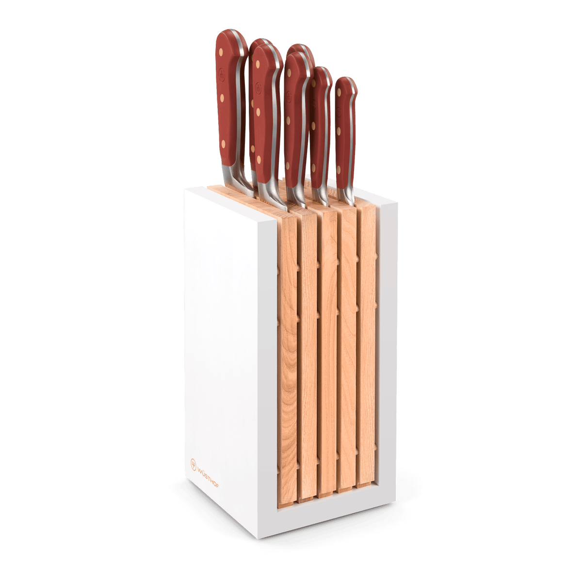 Wusthof Classic 8-Piece Designer Knife Block Set — Coral Peach