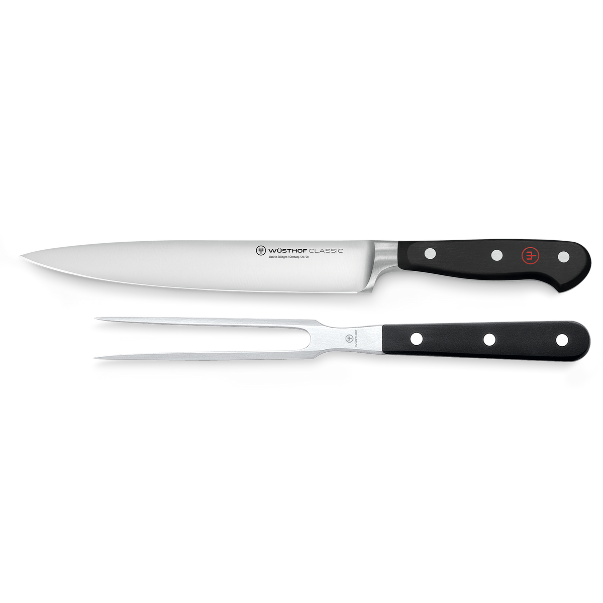 Wusthof Classic 2-Piece Carving Set — Black