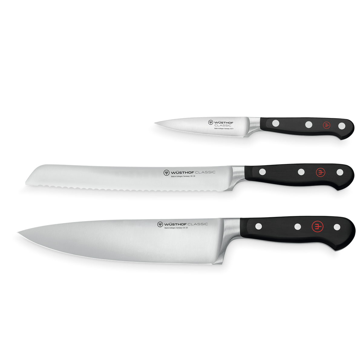 Wusthof Classic 3-Piece Starter Set — Black