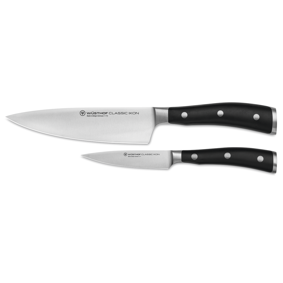 Wusthof Classic Ikon 2-Piece Prep Set — Black