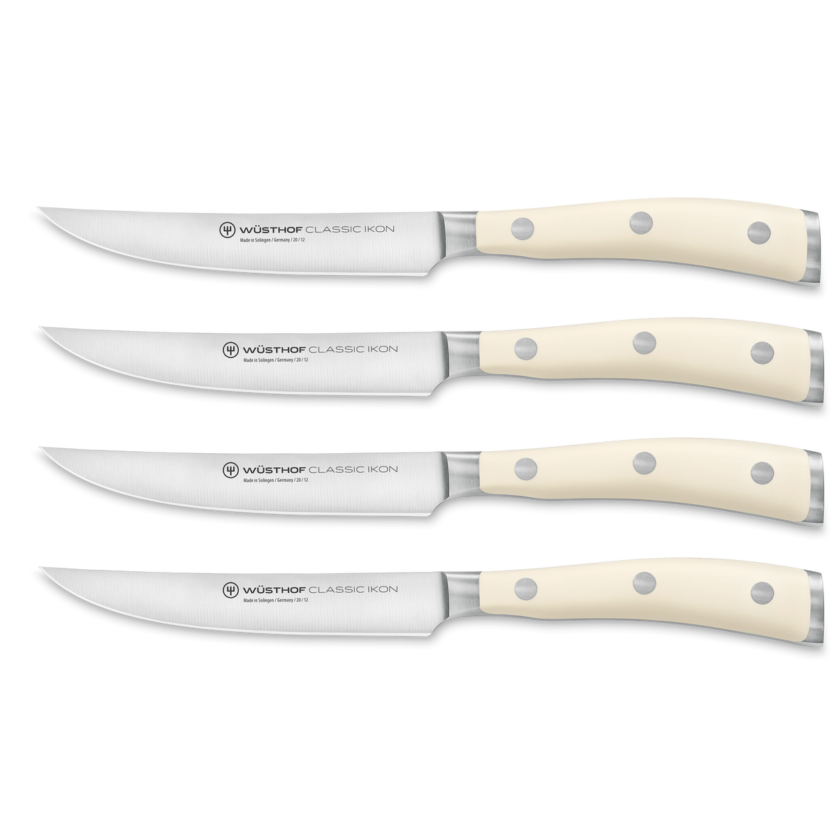 Wusthof Classic Ikon 4-Piece Steak Knife Set — Black