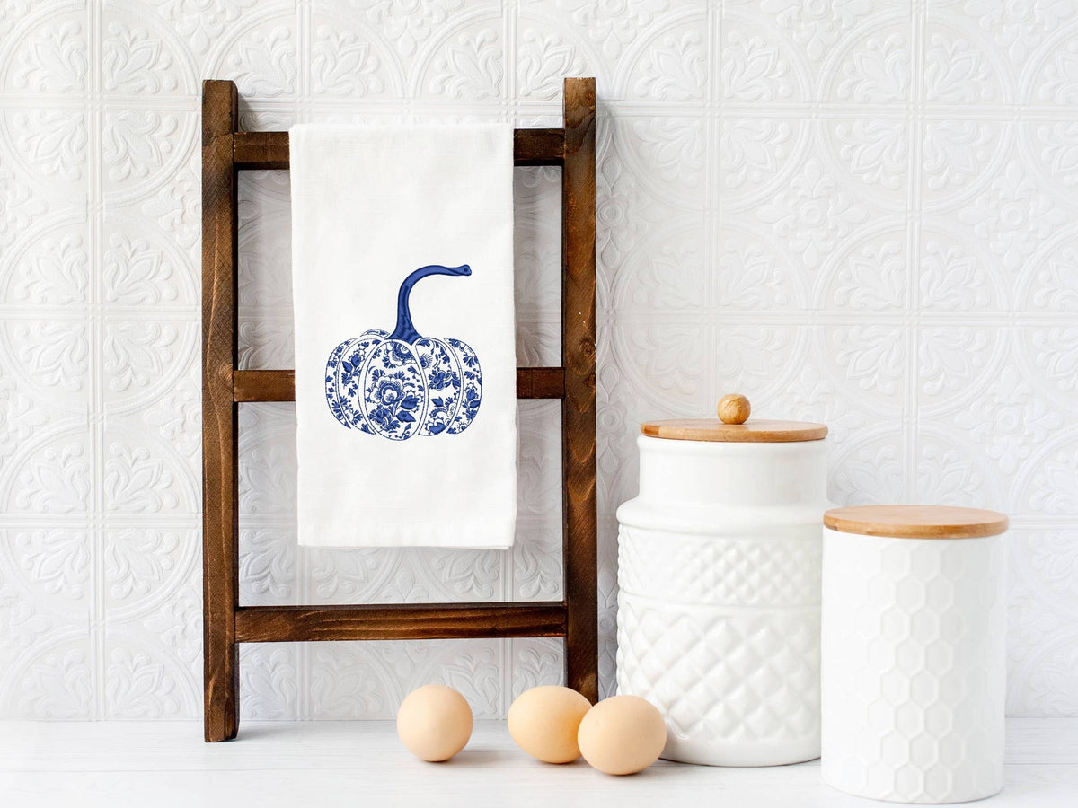 Chinoiserie Pumpkin Tea Towel