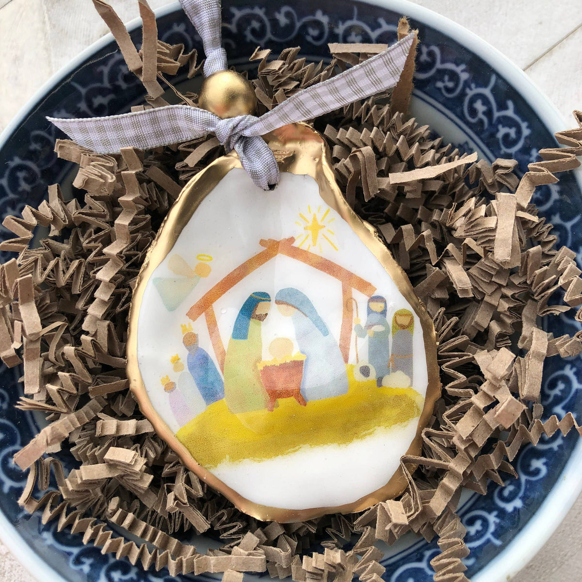 Oyster Ornament | Nativity Ornament | Nativity Scene