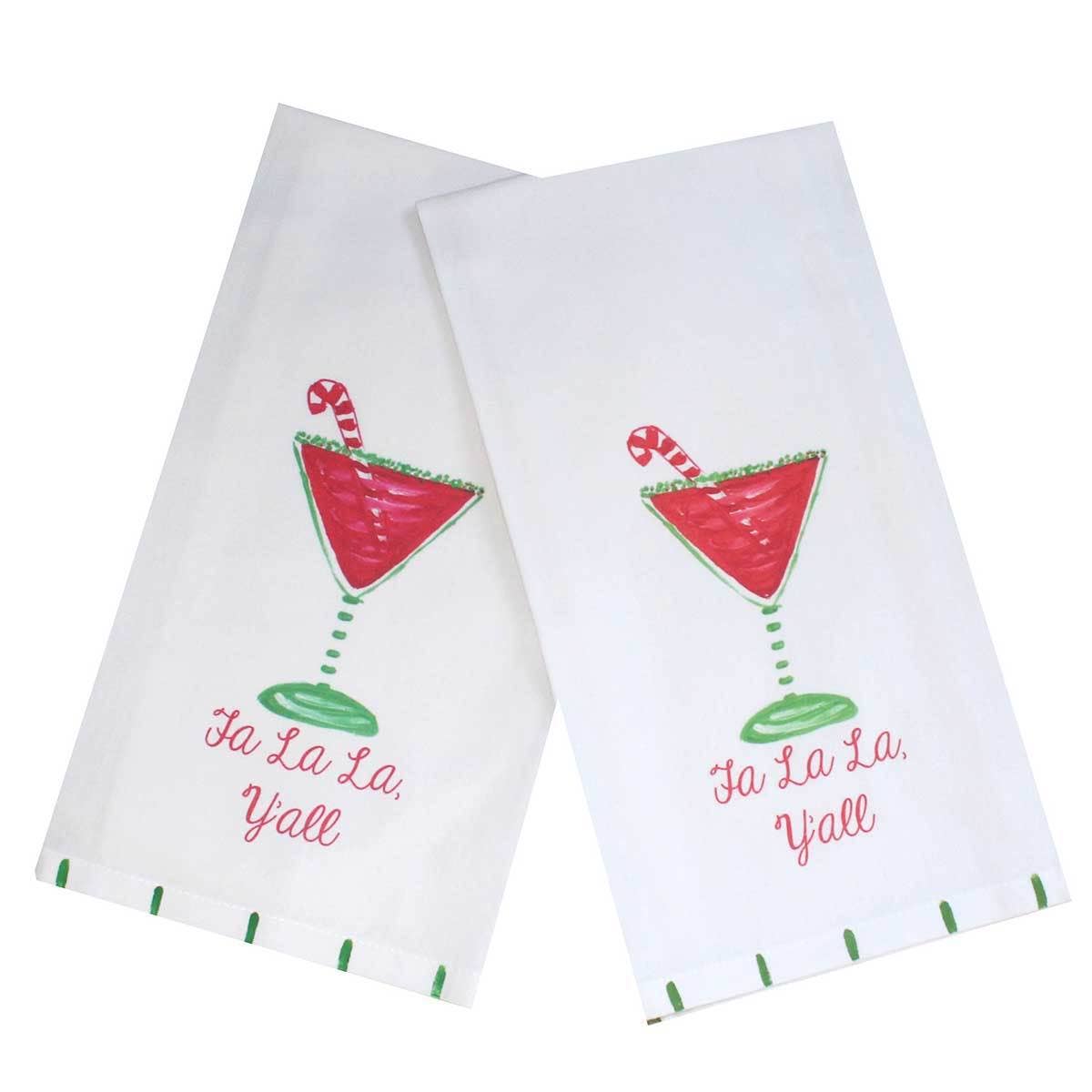 Southern Christmas Cocktail Tea Towel