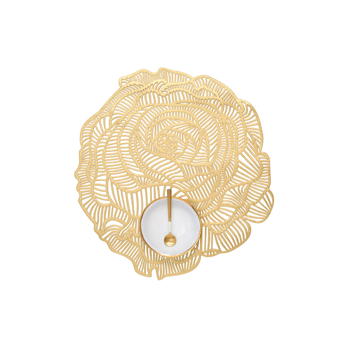 Rose Placemats - Brass
