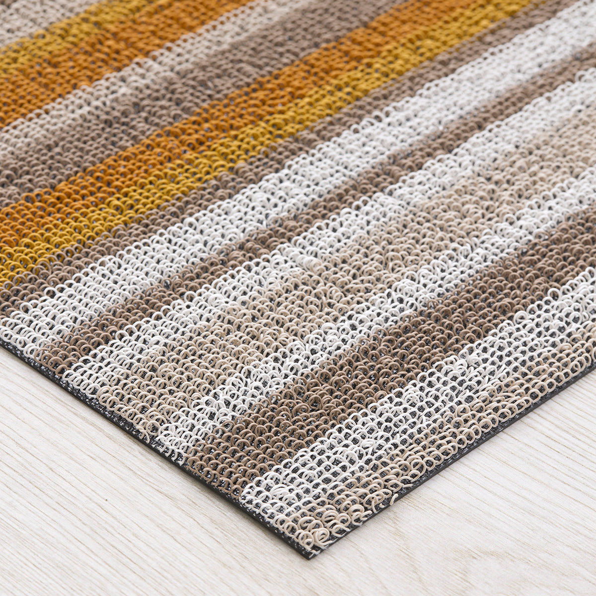 Horizon Stripe Shag Mats - Desert
